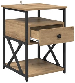 vidaXL Κομοδίνο Artisan Oak 40 x 42 x 55 εκ Επεξεργασμένο ξύλο