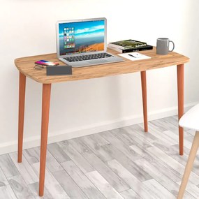 0212555 Γραφείο - τραπέζι μελαμίνης Deina Megapap χρώμα pine oak 105x60x72εκ. Ξύλο/Μοριοσανίδα με επένδυση μελαμίνης, 1 Τεμάχιο