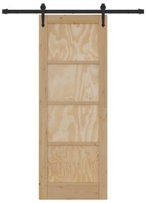 vidaXL Συρόμενη Πόρτα ORKDAL Καφέ 73.5 x 198.5 εκ. Μασίφ ξύλο πεύκου