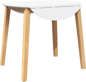 vidaXL Τραπέζι τραπεζαρίας φυσικό μασίφ ξύλο καουτσούκ