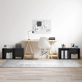 vidaXL Βάση τηλεόρασης - 4 τεμ, Μαύρη βελανιδιά, 37x35x37 εκ, Ξύλινη κατασκευή