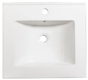 Bathroom sink SLIM 50 White glossy porcelain 50x46 cm