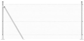vidaXL Στύλος Περιφράξεων Ασημί 10 x 1 μ (19 x 19 μμ πλέγμα) Ατσάλι