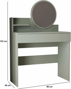 Make-Up Table Harmony Mini Round - Ash Green Ash Green