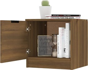 vidaXL Κομοδίνα 2 τεμ. Καφέ Δρυς 40 x 39 x 40 εκ.