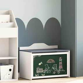 vidaXL Δημιουργική αποθήκευση για παιδιά ROROS Γκρι και Λευκό