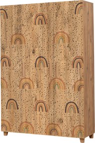 Τριφυλλη Ντουλαπα Πευκο Atlantic LEVA HEDERA RAINBOW 48x120x189