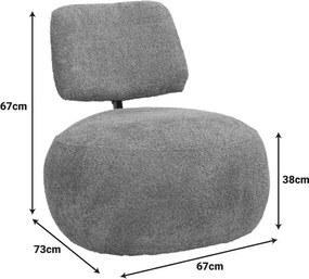 Πολυθρόνα Stonie μπουκλέ ύφασμα σε μπεζ απόχρωση 67x73x67εκ 67x73x67 εκ.