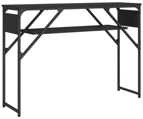 Τραπέζι Κονσόλα Μαύρο 105 x 30 x 75 εκ. από Επεξεργασμένο Ξύλο - Μαύρο