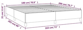 Κρεβάτι Boxspring με Στρώμα Ανοιχτό Γκρι 180x200 εκ. Υφασμάτινο - Γκρι