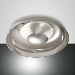 Φωτιστικό Οροφής - Πλαφονιέρα Led Vintage 3463-61-126 Transparent Grey Fabas Luce Μέταλλο,Γυαλί