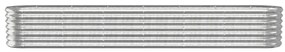 vidaXL Ζαρντινιέρα Ασημί 260x40x36 εκ. Γαλβανισμένος χάλυβας