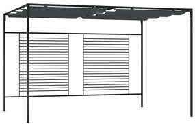 vidaXL Πέργκολα με Πτυσσόμενη Οροφή Ανθρακί 4 x 3 x 2,3 μ. 180 γρ./μ²