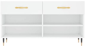 vidaXL Παπουτσοθήκη Λευκή 102 x 35 x 55 εκ. από Επεξεργασμένο Ξύλο