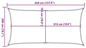 Πανί Σκίασης Ανθρακί 2 x 3,5 μ. από HDPE - Ανθρακί