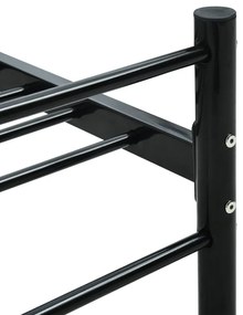 vidaXL Πλαίσιο Κρεβατιού Μαύρο 180 x 200 εκ. Μεταλλικό