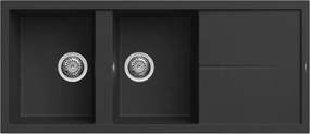 Elleci Best 500 - Νεροχύτης Κουζίνας Γρανίτη 116x51 - K86 Kuro