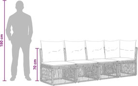 vidaXL Σετ Καναπέ Κήπου 8 τμχ. Μπεζ συνθετικό ρατάν
