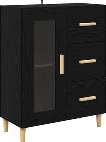 vidaXL Highboard Μαύρη Οξυά 69,5 x 34 x 180 εκ. Επεξεργασμένο ξύλο