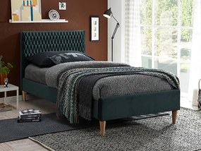 Επενδυμένο κρεβάτι Azurro 90x200 με Βελούδο σε χρώμα Πράσινο DIOMMI AZURROV90ZD