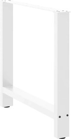 vidaXL Πόδια Τραπεζαρίας 2 τεμ. Λευκά 70x(72-73) εκ. Ατσάλι