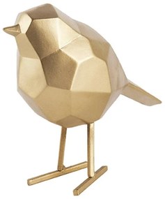 Διακοσμητικό Άγαλμα Bird PT3335GD 13,5x7,5x17cm Gold Present Time Πολυρεσίνη