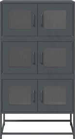vidaXL Highboard Ανθρακί 68x39x123 cm Χάλυβας