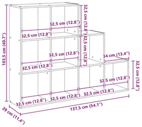 ΒΙΒΛΙΟΘΗΚΗ/ΔΙΑΧΩΡΙΣΤΙΚΟ ΧΩΡΟΥ 3 ΕΠ. ΓΚΡΙ 70X24X193ΕΚ. ΕΠ. ΞΥΛΟ 857981