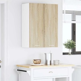 vidaXL Κρεμαστό ντουλάπι Σομόνα Δρυς και Λευκό 30 x 31 x 80 εκ.