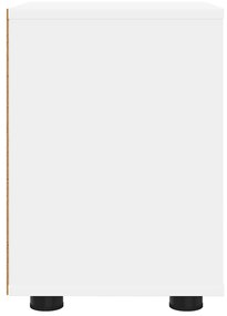 vidaXL Κομοδίνα 2 pcs Λευκό 30,5 x 30 x 43 εκ Επεξεργασμένο ξύλο
