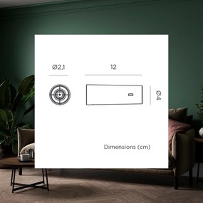 LED Σποτάκι Τοίχου Roll 4 Επαναφορτιζόμενο ø4,5 Θερμό 3000K Χωρίς Καλώδιο - Λευκό