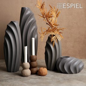 ΒΑΖΟ ΚΕΡΑΜ. ΑΣΥΜΜΕΤΡΟ ΣΚΟΥΡΟ ΓΚΡΙ 16Χ35ΕΚ.