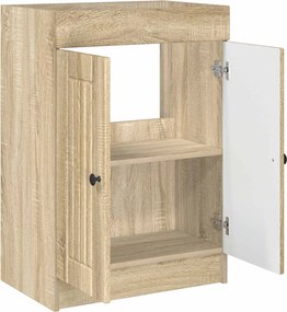 vidaXL Ντουλάπι κάτω από τον νιπτήρα Sonoma Δρυς 56 x 37,5 x 81 εκ