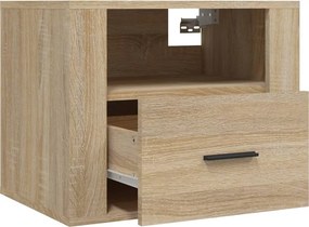 vidaXL Κομοδίνα Επιτοίχια 2 τεμ. Sonoma Δρυς 50x36x40 εκ.
