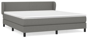 ΚΡΕΒΑΤΙ BOXSPRING ΜΕ ΣΤΡΩΜΑ ΣΚΟΥΡΟ ΓΚΡΙ 160X200 ΕΚ ΥΦΑΣΜΑΤΙΝΟ 3126094