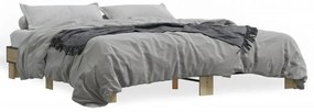 vidaXL Πλαίσιο Κρεβατιού Sonoma Δρυς 160x200 εκ. Επεξ. Ξύλο &amp; Μέταλλο