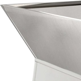 vidaXL Γλάστρα Πυλώνας Ασημί 40 x 40 x 100 cm