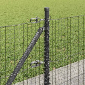 vidaXL 25 x 0,5 m PVC-Επικαλυμμένο Ατσάλι Γκρι Δίχτυ