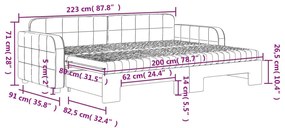 Καναπές Κρεβάτι Συρόμενος Ροζ 80x200 εκ. Βελούδινος Στρώματα - Ροζ