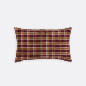 Ορθογώνια μαξιλαροθήκη βαμβακερή με καρό σχέδιο, OSWALD