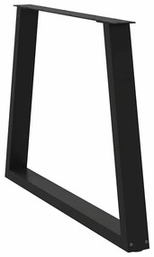 vidaXL Πόδια Τραπεζαρίας Σχήματος V 2 τεμ. Μαύρο 100x (72-73,3) εκ. Ατσάλι