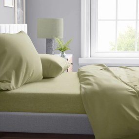 Σεντόνια Υπέρδιπλα (Σετ 220x240) Dimcol Solid Πράσινο
