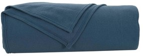 vidaXL Κουβέρτα Σκούρο μπλε 350 x 270 εκ. Μαλλί