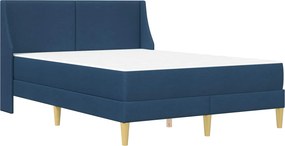 vidaXL Σκελετός κρεβατιού με στρώμα Μπλε 140 x 200 cm Πολυεστέρας