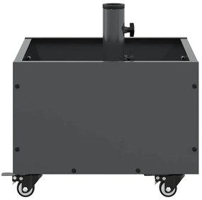vidaXL Βάση Παρασόλ με Γλάστρα Ανθρακί 45 x 45 x 45 cm Ατσάλι