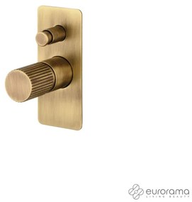 Eurorama OSO Μίκτης εντοιχισμού 2 εξόδων με εκτροπέα Bronze Brushed