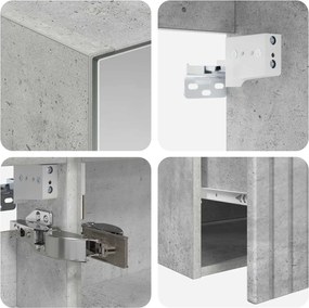vidaXL Σετ Ντουλαπιών Μπάνιου 5 pcs Γκρι Σκυροδέματος