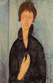 Amedeo Modigliani - Αναπαραγωγή Woman with Blue Eyes, c.1918, (26.7 x 40 cm)