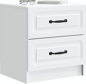 vidaXL Κομοδίνο 2 τεμ. Λευκό 43 x 34,5 x 44,5 εκ Επεξεργασμένο Ξύλο