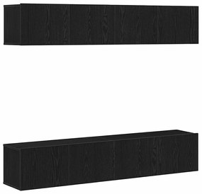 vidaXL Σετ επίπλου τηλεόρασης 4 pcs Μαύρη δρυς 80 x 30 x 30 εκ